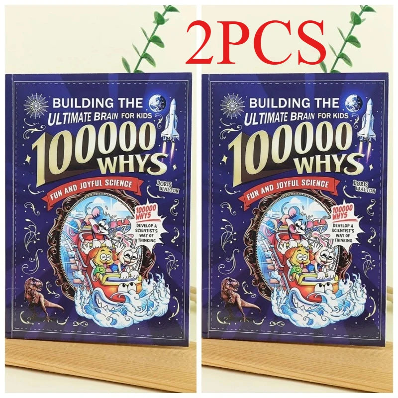 100000 Whys: Building The Ultimate Brain for Kids English Version Fun Science Cartoon Book Children's Early Education STEM Learn