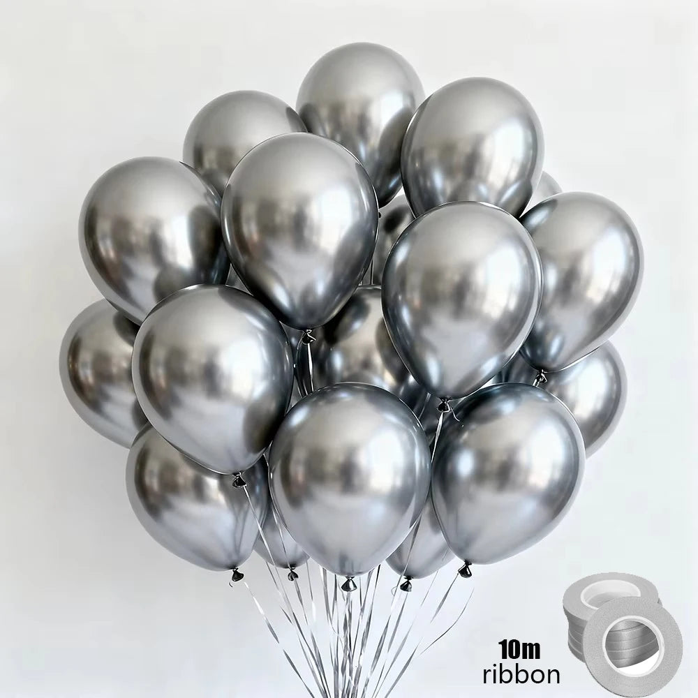 100pcs Metallic Helium Balloon 10inch 1.8g Small Balloons Chromium Purple Balloon Birthday Party Decoration Wedding Festival