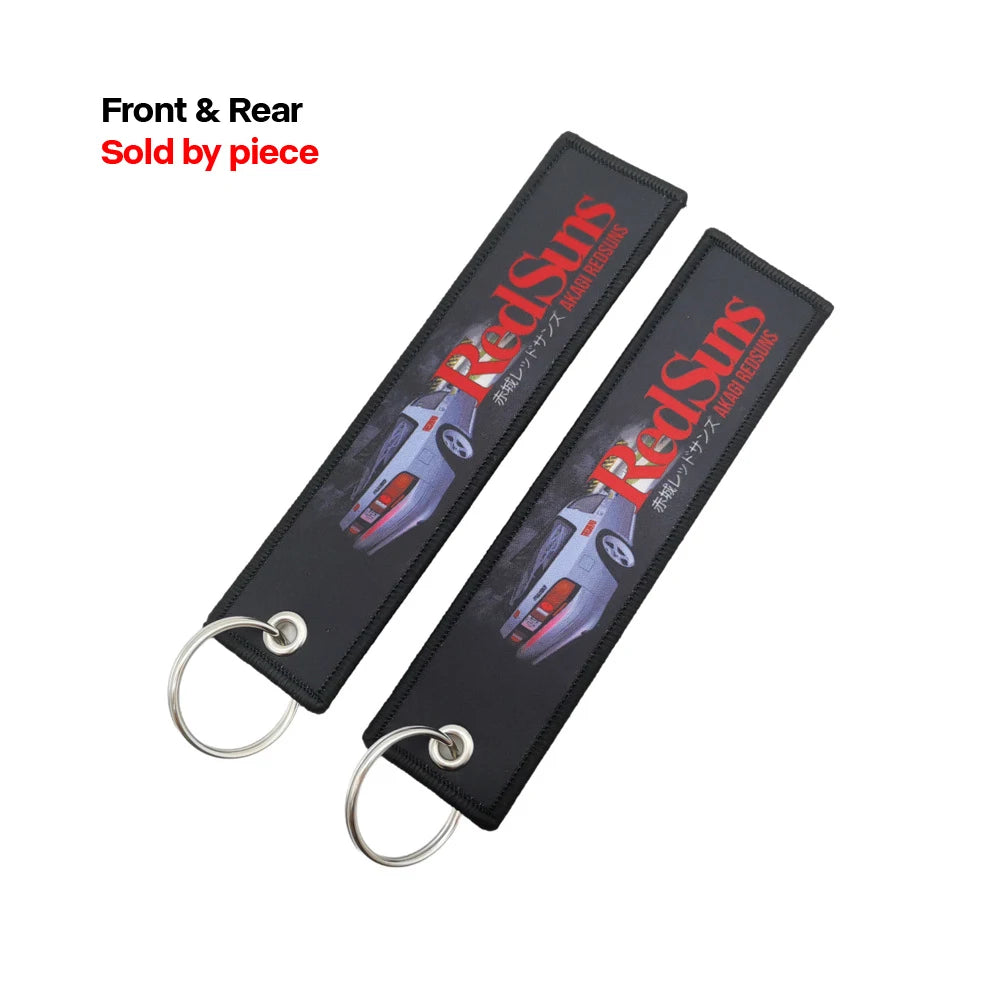 Car Motorcycle Keychain Japan JDM Style Embroidery Keyrings For Women Men Key Ring Key Strap Tow Holder Gift Pendant Accessories
