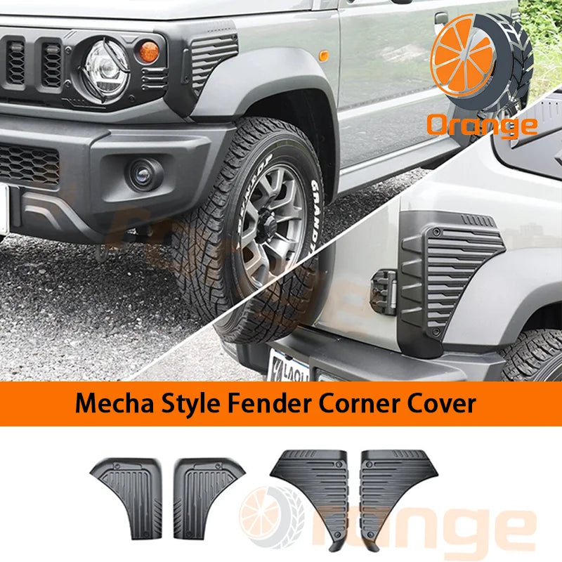 For Suzuki Jimny JB64 JB74 2019+ Front Rear Fender Tailgate Angle Guard Cover Accessories, Fit 3/5 Door, Exterior Corner Trim