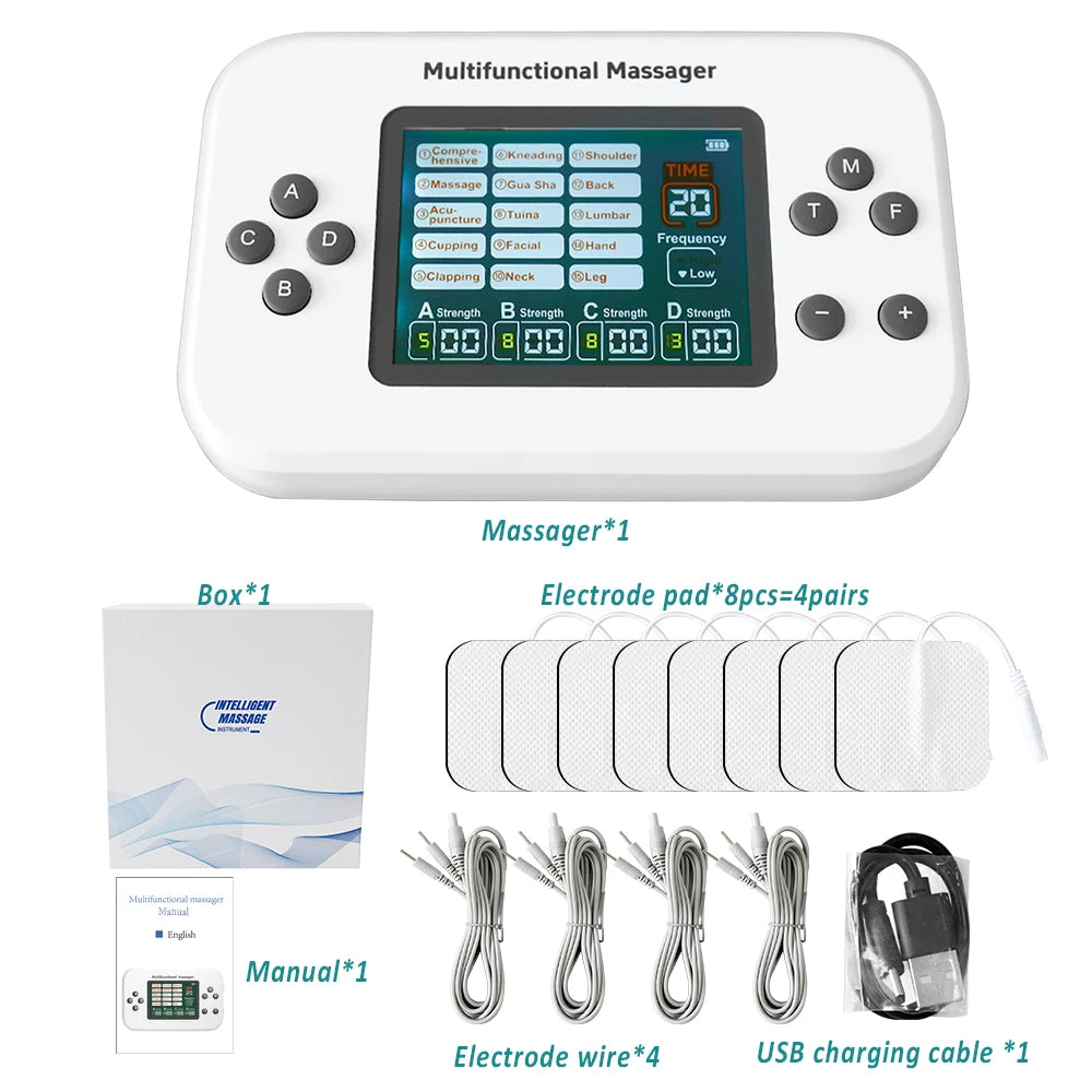 EMS Electric Muscle Stimulator Tens Unit Electrostimulator Pulse Massager Rechargeable Full Body Care Muscle Relax Device