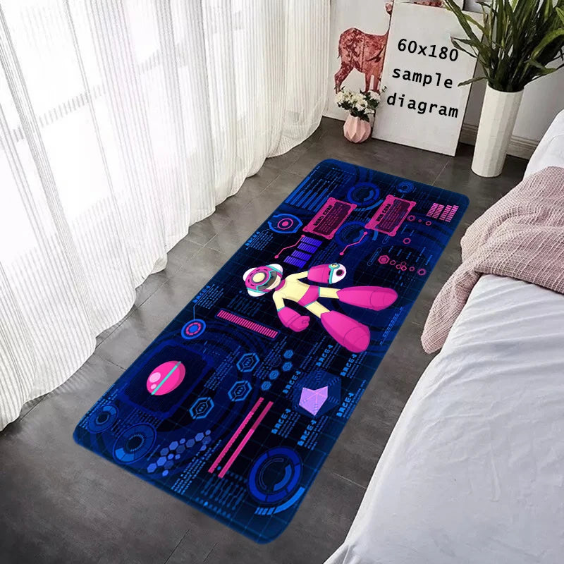Interior Floor Mat Doormat Mega Man X8 Rockman Non-slip Foot Rug for Entryway Kitchen Carpet Bedroom Bedside Mats Home Decor