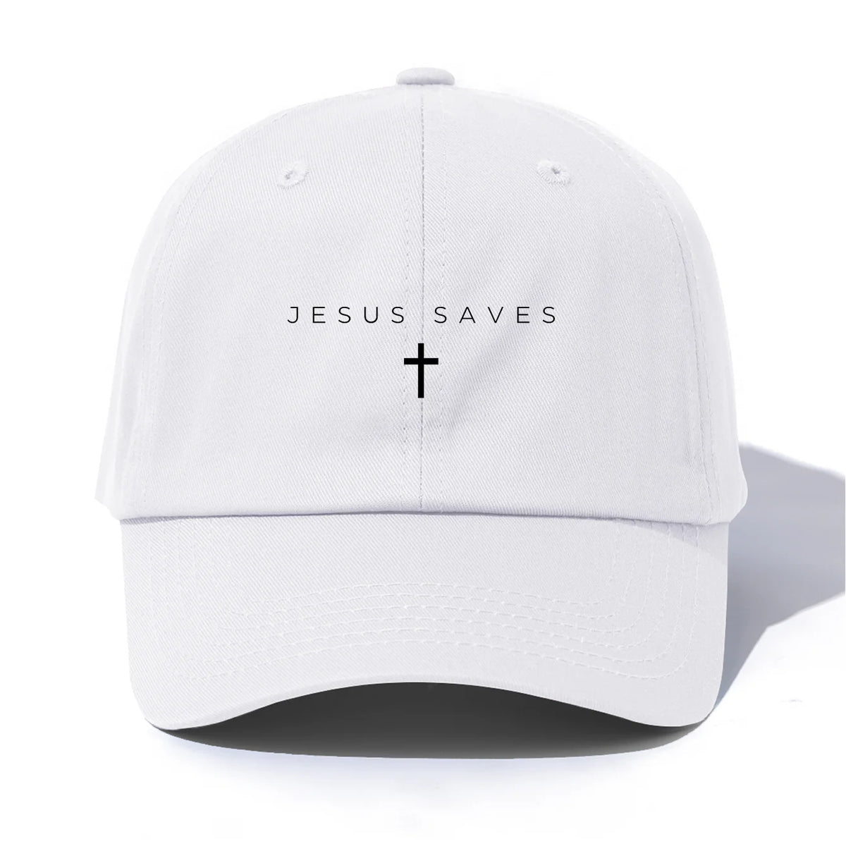1pc JESUS SAVES Print Baseball Cap for Adults,Minimalist Retro Style Casual Soft Adjustable Dad Hat,Perfect As Gift