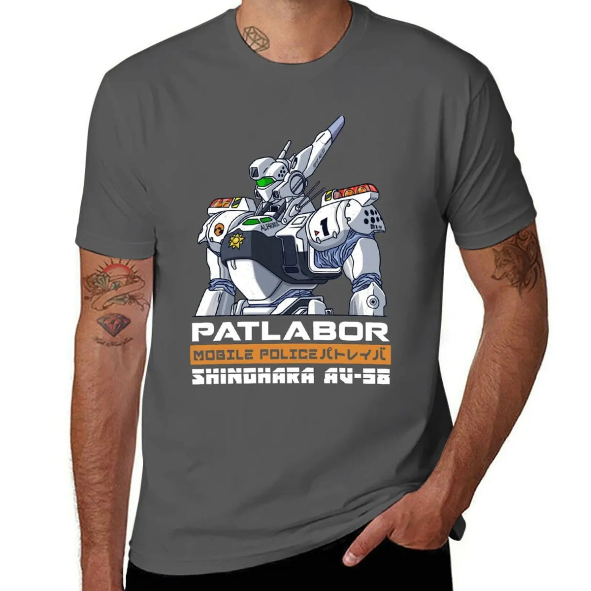 patlabor T-Shirt Big and Tall Casual T-Shirt