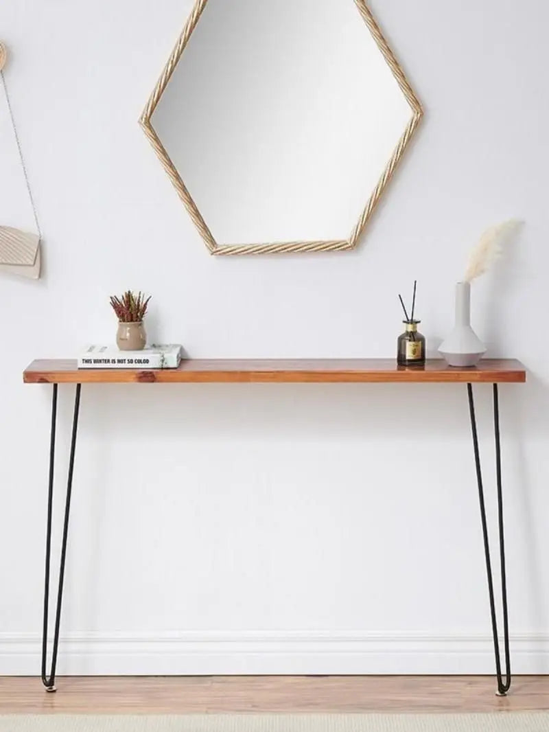 Nordic solid wood entry very narrow table against the wall a few cases wrought iron entry ultra-narrow corridor table