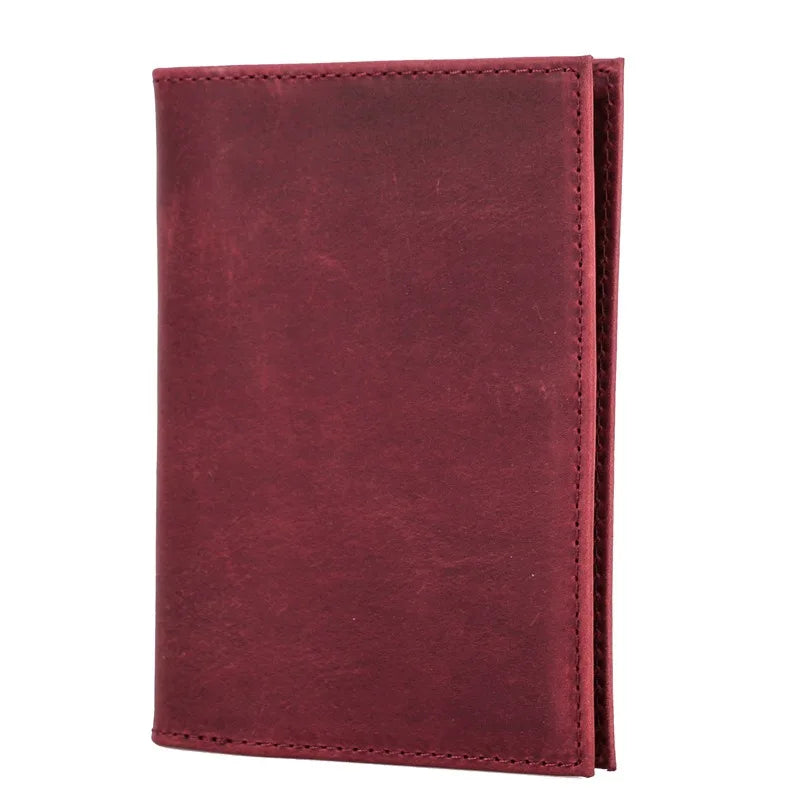 Genuine Cow Leather Passport Holder Travel Wallet with Case Pocket Card Holder RFID Blocking Passport Cover card wallet