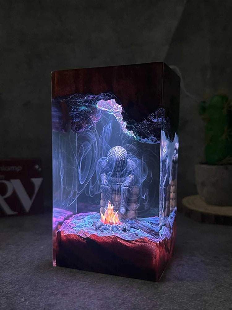 Resin Lamp Game Figure Night Light Customized DARK SOULS Creative Artistic Desktop Home Decor USB Charge