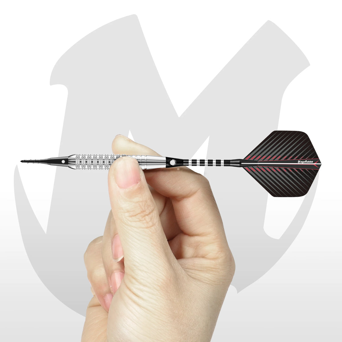 MageRabbit 12 Pack Soft Tip Darts, Professional 18 Gram Plastic Tip Dart Sets with 15pcs Aluminum Shafts 30 Dart Tips