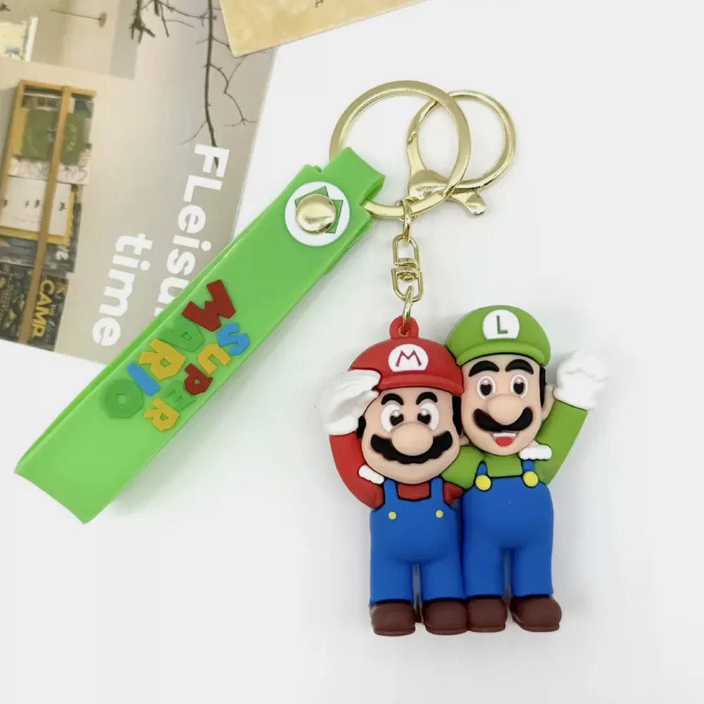 New Creative Super Mario Figurine Keychain, Cute Doll Backpack Hanger, Pendant, Exquisite Gift Keychain