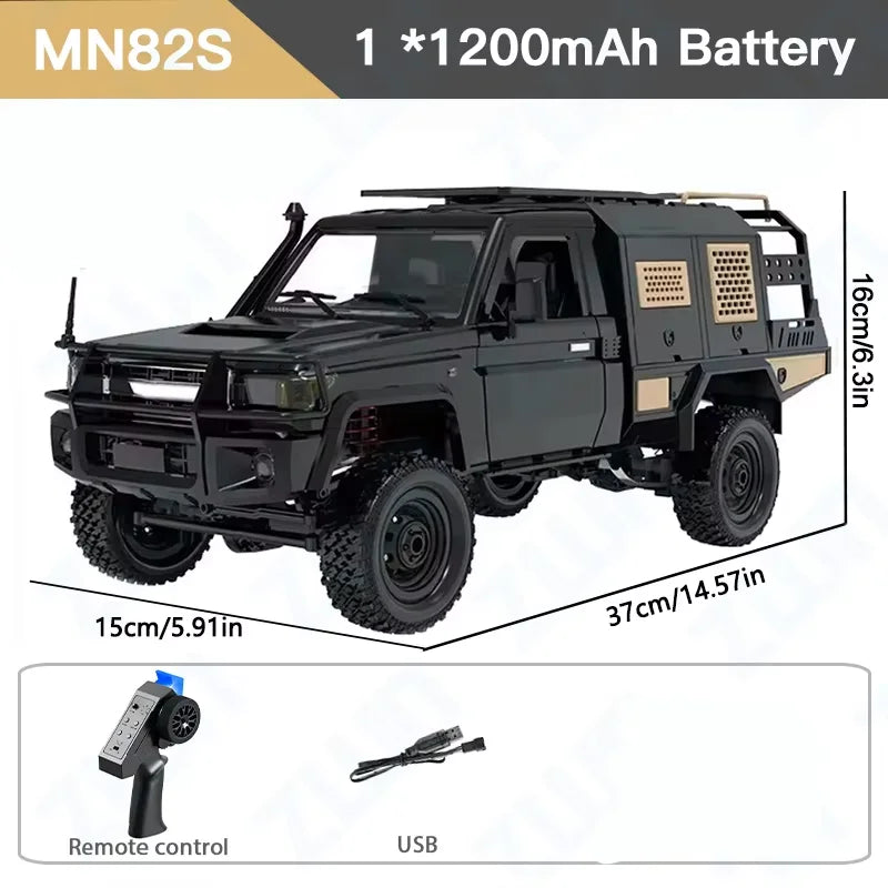 1/12 MN82S 4WD RC Crawler Car 2.4G Remote Control Off-road Vehicle Simulation Climbing Truck Toys For Boys Adults Holiday Gifts