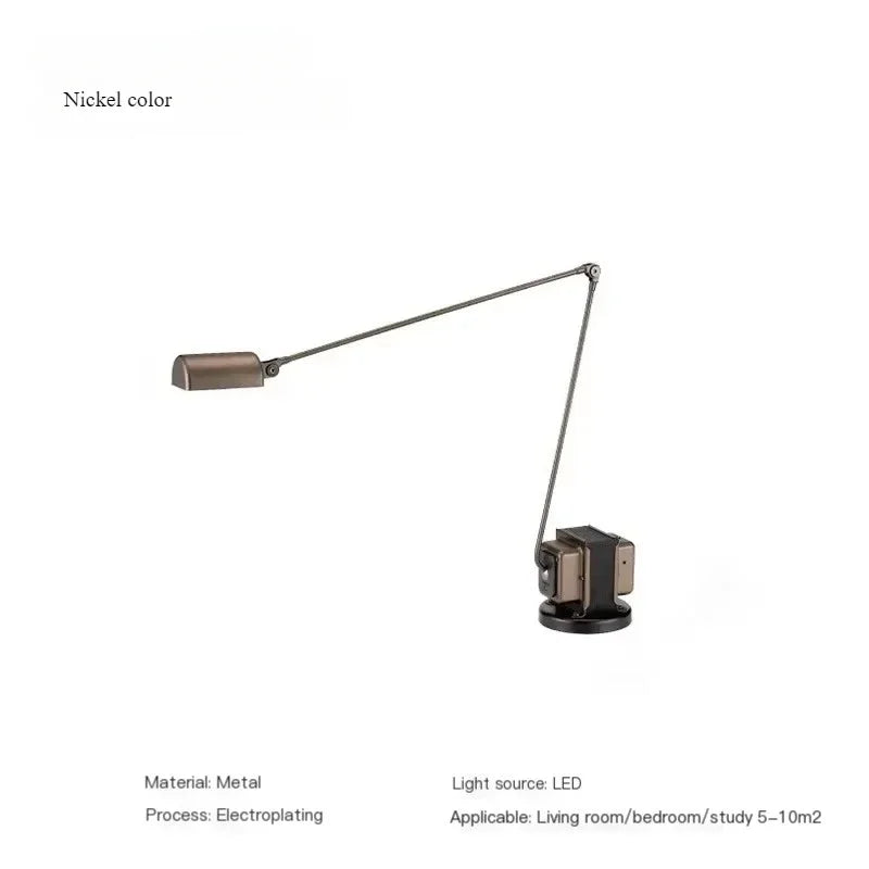 Modern Italian Design Floor Lamp Simple Retro Style Living Room Study Adjustable Swing Arm Reading Table Lamp Home Decor LED
