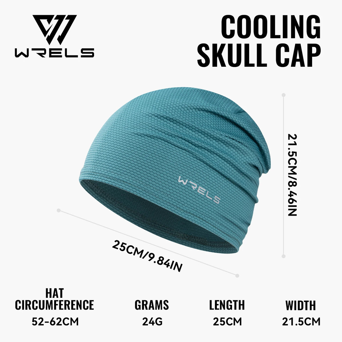 WRELS Skull Cap Helmet Liner Cooling 3D Mesh Breathable Quick Dry Sweat Wicking Cycling Hat UPF 50+ Sunscreen 24g Running Beanie