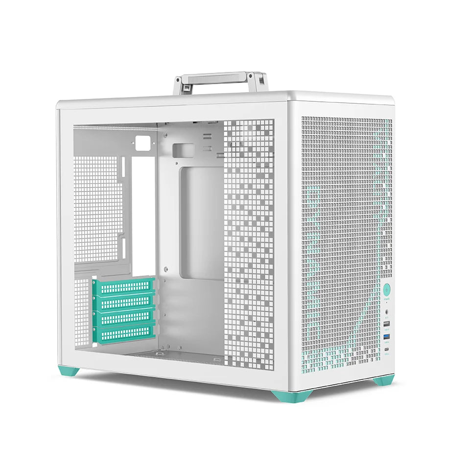 Power Train P80 Desktop MATX Case Glass Side Transparency Handheld Quick Release Desktop Computer Support 240 water cooling