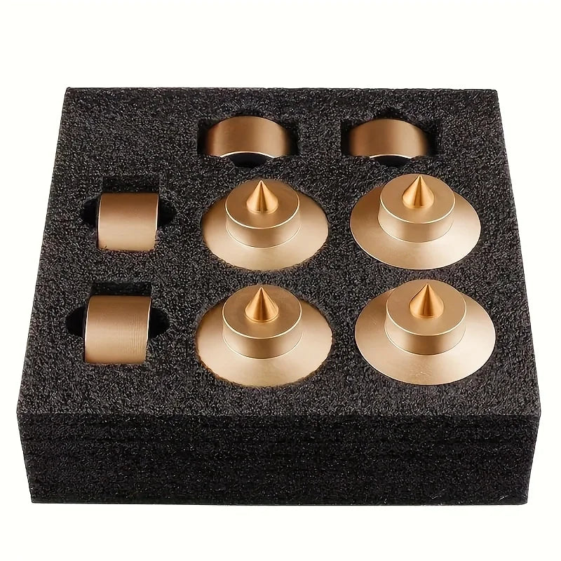 Four High-Quality Shock-Absorbing Conical Floor Nails Made of Aluminum Alloy for Speaker Bracket Foot Pads Are Used for Audio Bo
