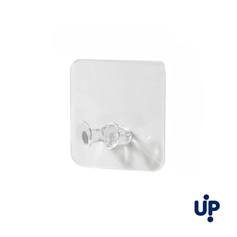 20PCS Hook Power Plug Bracket Tidy Hanging Rack PVC Wall Hook Strong Adhesion Seamless Transparent Waterproof Kitchen Bathroo