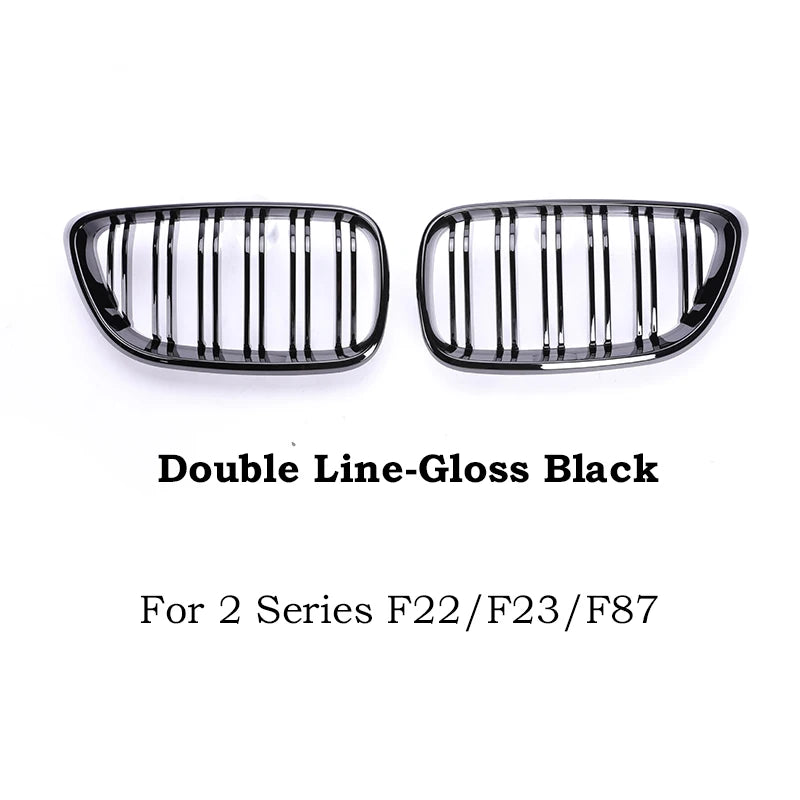 Chrome Silver Frame Grill M Color Double Slat Kidney Grille For BMW 2 Series F22 F23 M2 F87 218i 220i 228i 230i M235i M240i
