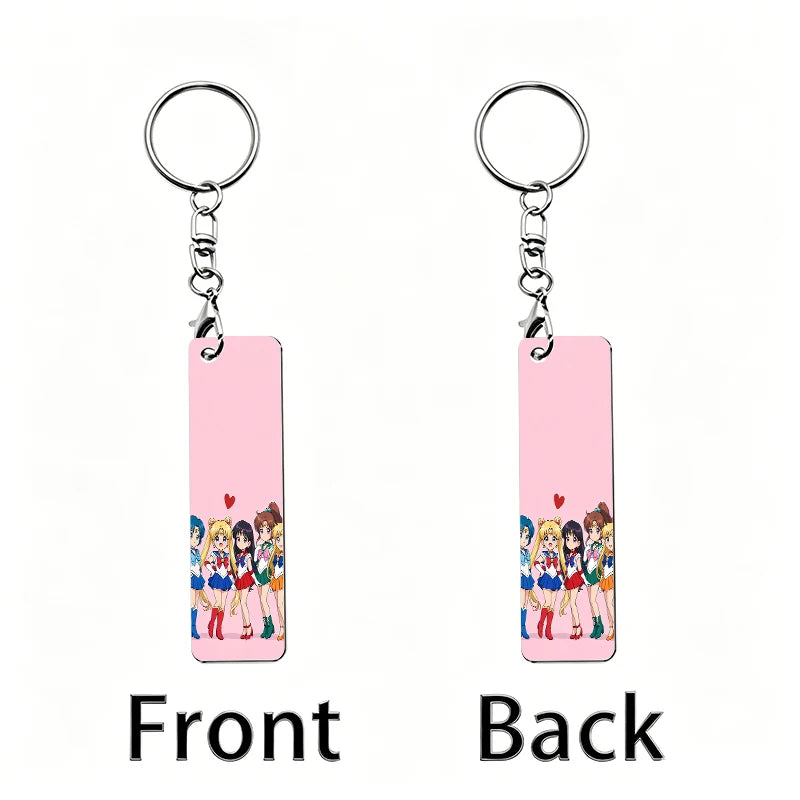 Sailor Moon Acrylic Keychain Backpack Anime Figures Two-dimensional Peripheral Keyring Pendant Decorative Ornament Keychains