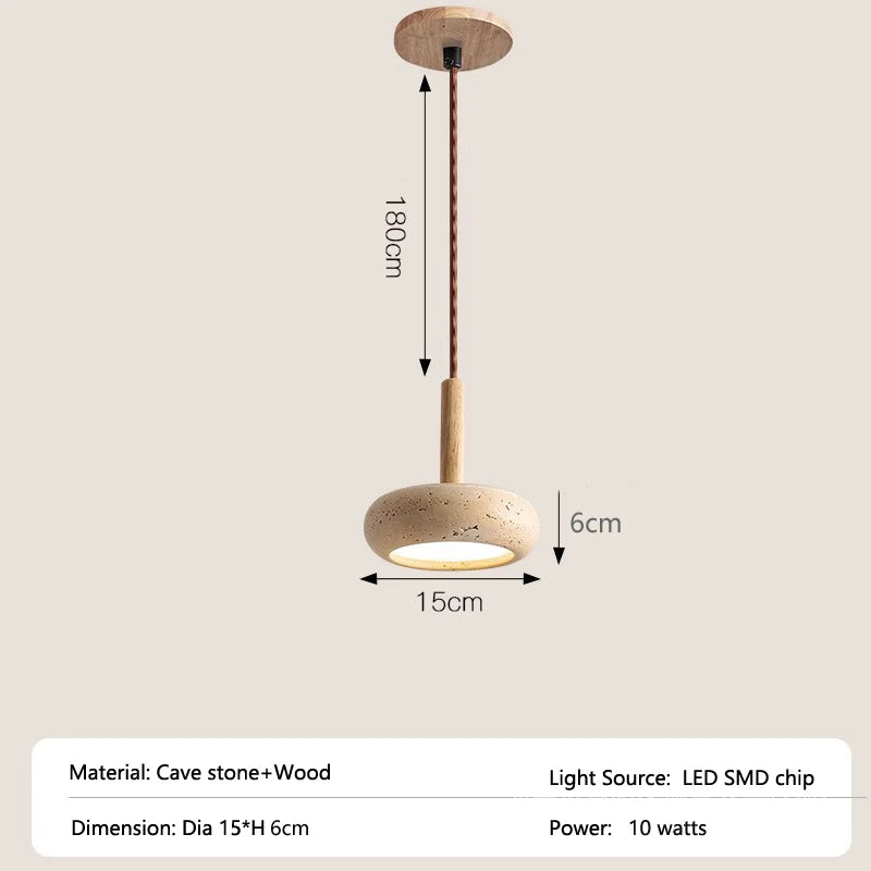 JIANKIXING Modern Yellow Travertine Pendant Suitable for Dining Island Living Study Room Atmosphere Decor Lighting free Shipping