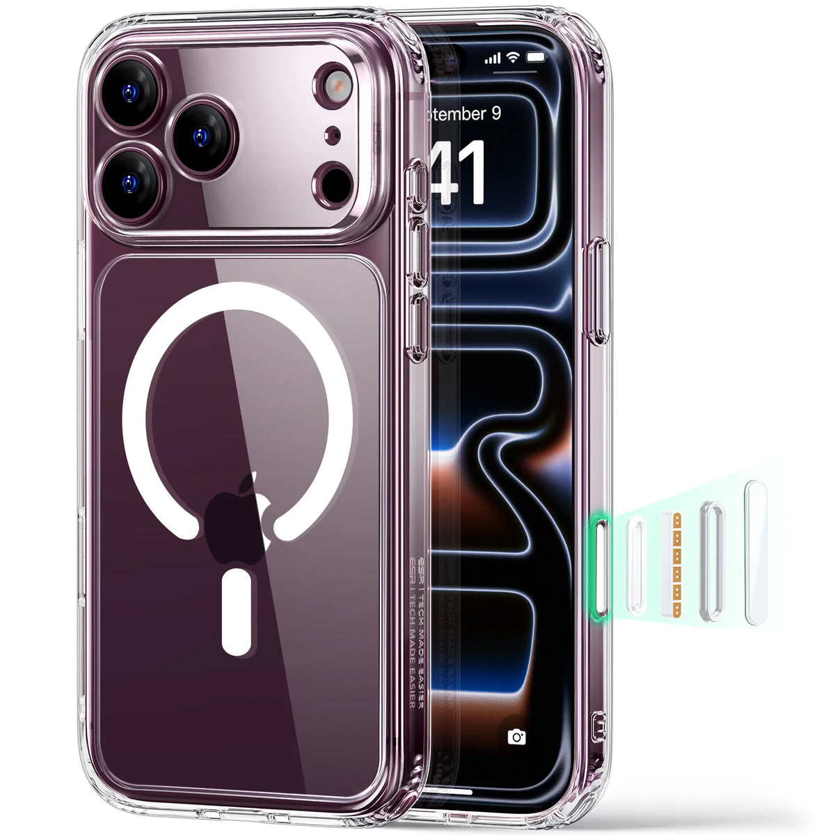 ESR for iPhone 18 Pro Max/17 Pro Max MagSafe Phone Case Ultra Slim Black Cover for iPhone 17 Pro/18 Pro