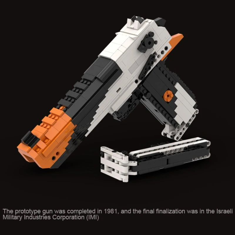 8 Types Creative Desert Eagle Gun Building Blocks MOC Technical Capable of Firing Bullets Assemble Bricks Toy Gift For Kids