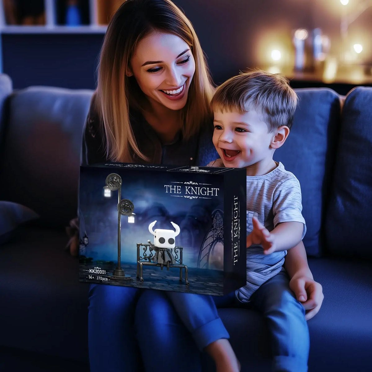 370PCS Hollowed Knight Building Blocks Ghost Set Street Lighting Model Bricks Desktop Ornaments Kids Educational DIY Toys Gifts