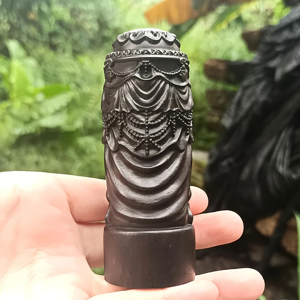 Wooden Buddha Statue of Vairocana, New Year Gift, Home Decor, Christmas Decoration, Meditation and Zen-Themed Offering Decoration, Eastern Art Collectible, Father's Day Gift, Creative Religious Cultural Crafts, Study Room and
