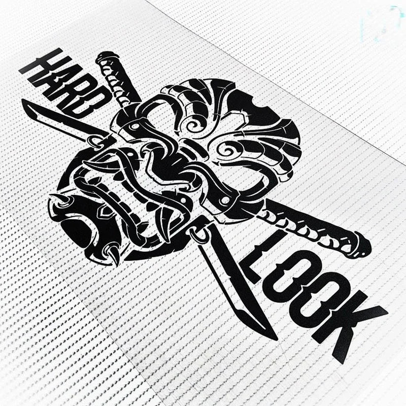 30CM Stickers reflective retro warrior Japanese ninja tough guy stickers Japanese drift car decals racing truck van wall decals