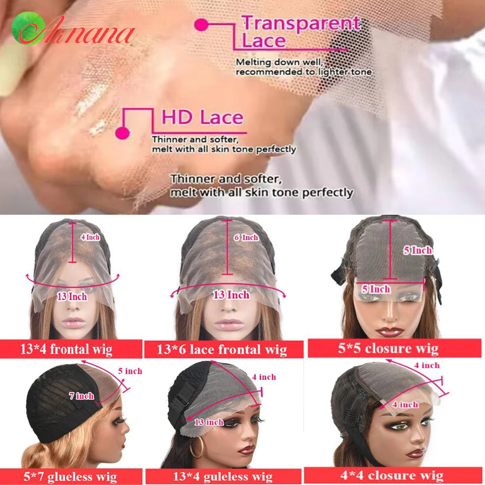 13x6 Lace Frontal Wig 2 Toned Ombre Blonde Brown Colored Body Wave Pre-Plucked 12A Grade Lace Closure Human Hair Wig For Women