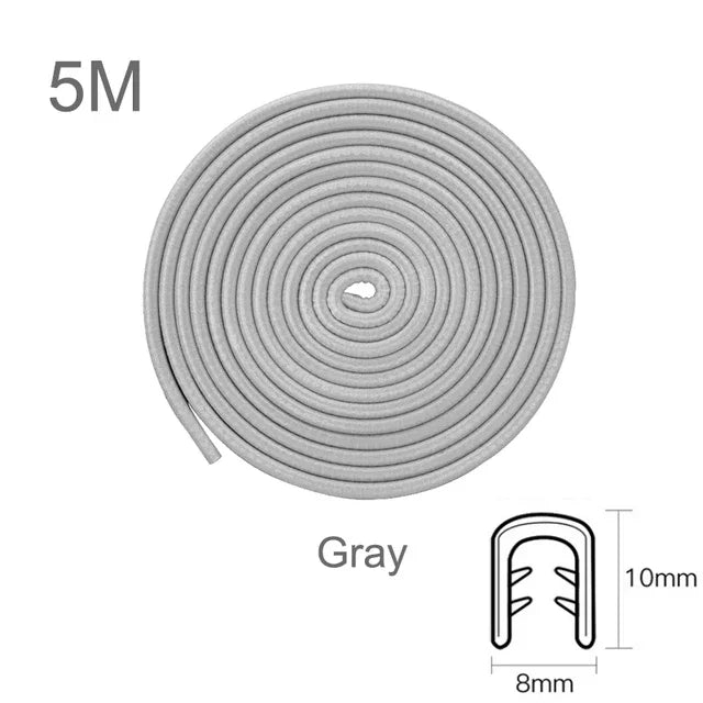 Car Door Edge Scratch Protector with Steel Disc Bumper Trim Edge Scratch Protector Strip Sealing Guard Styling Protector Decor