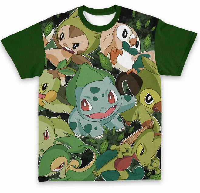 Pokemon Print T-Shirt Men Women Oversized Short Sleeve Streetwear Harajuku Casual Top Tees