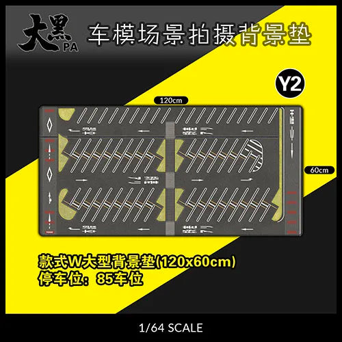 80CM 1:64 Scale Model Car Scene Mat Large Parking Lot Mat for Diecast Vehicle Scene Display Toy Mouse Pad Scene Show Toy