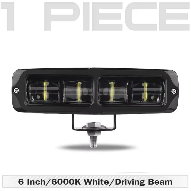 6D LED Light Bar 6 Inch 30W LED Work Light Yellow White Fog Light For Car Motorcycle Offroad 4X4 ATV Truck Tractor 12V 24V