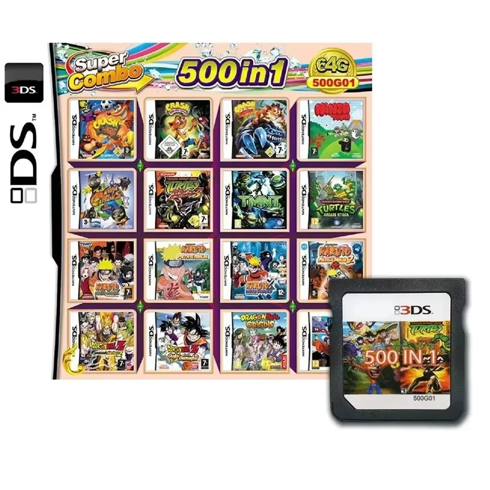 4300 500 520 482 In 1 NDS Multi Game Card Retro Game Cartridge With Box For DS Lite DSi 3DS Game Collection