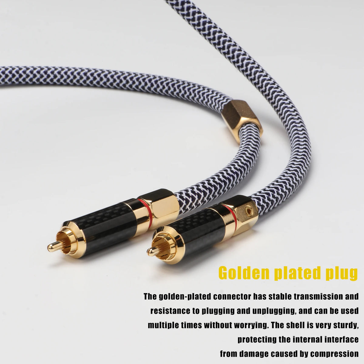 1PCS 75ohm Digital Coaxial Cable 8N OCC Silver Plated SPDIF RCA Cable DAC Cable Crystal Copper For Subwoofer Amplifier