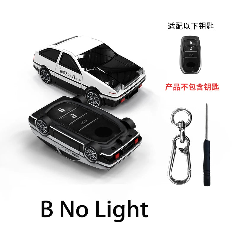 For Toyota AE86 Car Model Key Case for CHR Camry Corolla RAV4 Highlander 2 3 Button Remote Key Chain Cover Fob Holder Keychain