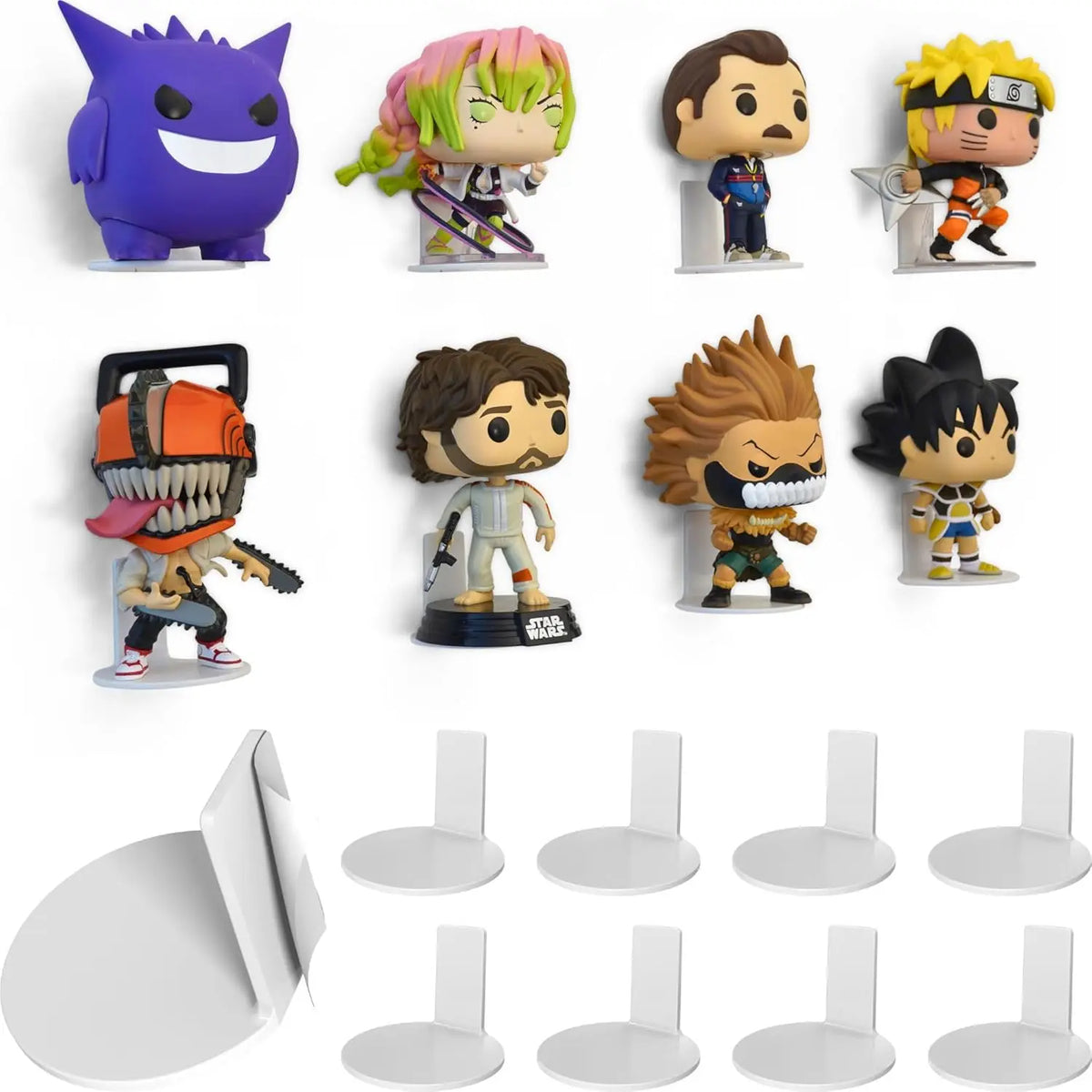 Acrylic Display Shelf for Funko Pop Figures Pop Adhesive Shelf Wall Display Action Figure Stand Small Floating Shelves for Wall