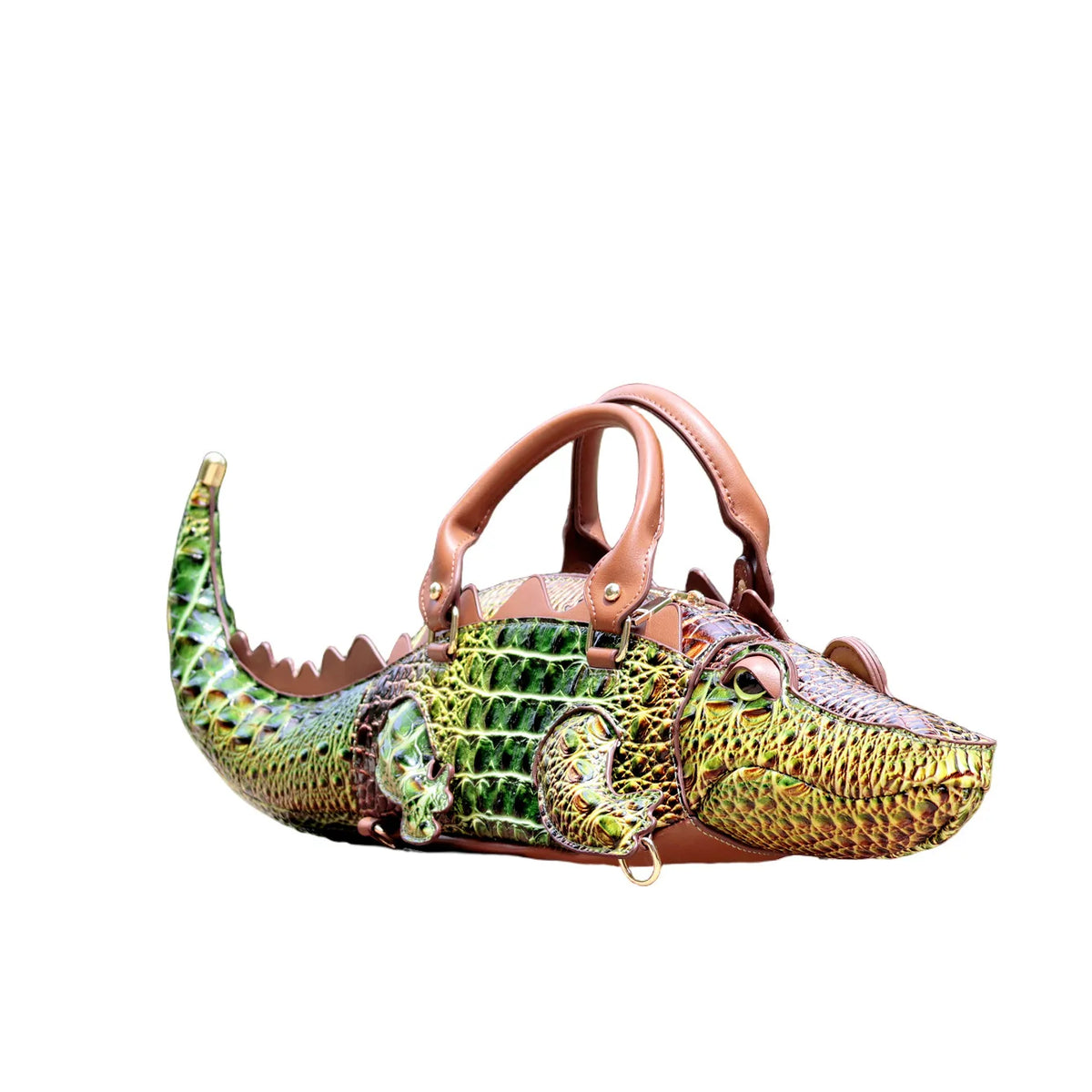 New Trendy Crocodile Shape Handbag for Women, Europe and America Fashion Tote Designer Female Casual Shoulder Crossbody Bag Ins