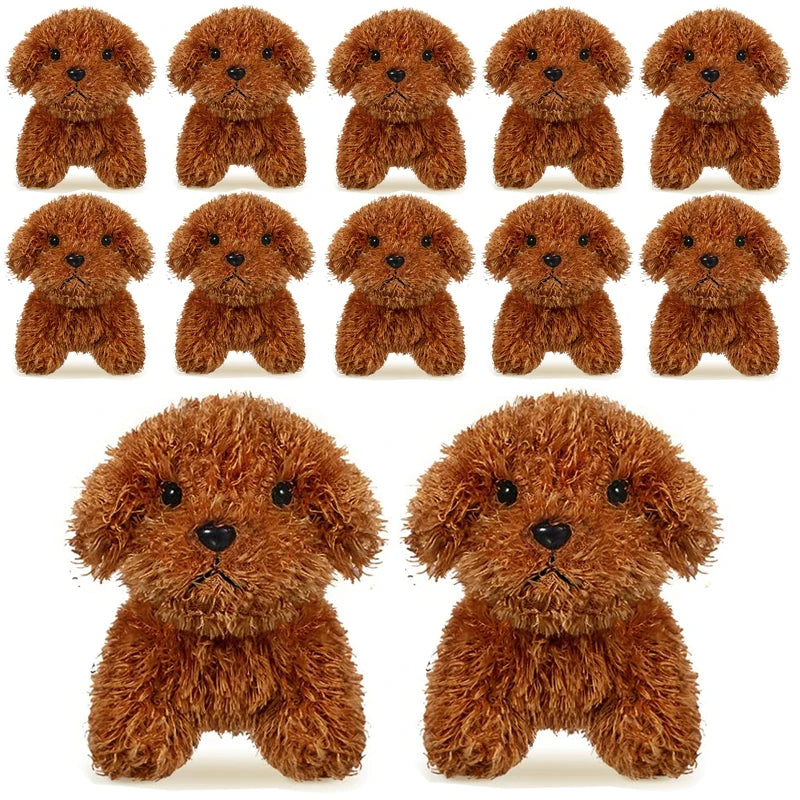 Teddy Dog Plush Toys 4.72 Inch Stuffed Puppy Dogs Mini Plush Dogs for Adopt a Puppy Party Favors Christmas Baby Shower Birthday