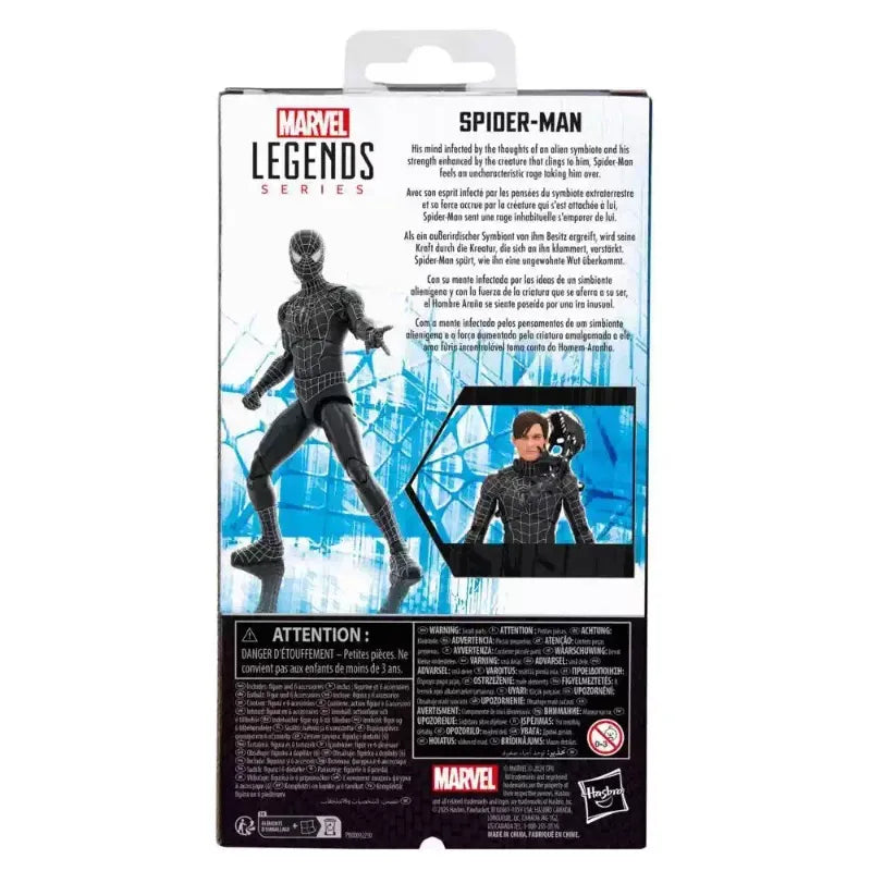 Genuine Hasbro Marvel Legends Spider-Man 3 Black Suit Tobey Maguire Symbiote Spider-Man Articulated Action Figure Toy in Stock