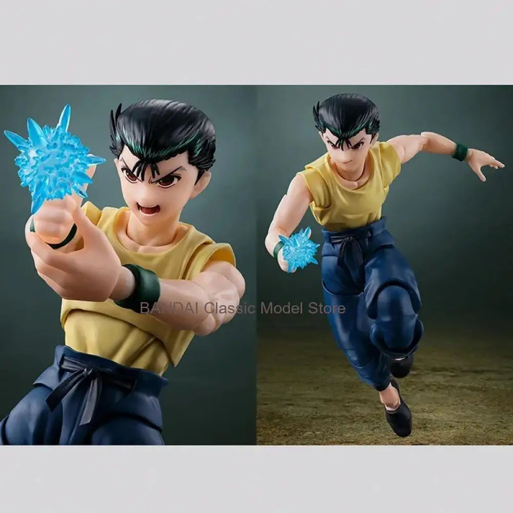 Original Bandai S.H.Figuarts SHF Yu Yu Hakusho YUSUKE URAMESHI Figure Finished Model kit Anime full Action Toy Gift for kid set