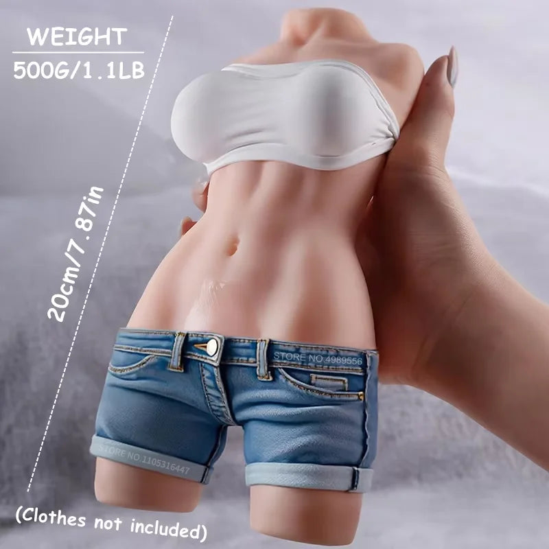 Real Ass Big Breast 3D Sexy Women Half Body Silicone Sex Doll Lifelike Vagina Male Masturbator Sex Toys For Men
