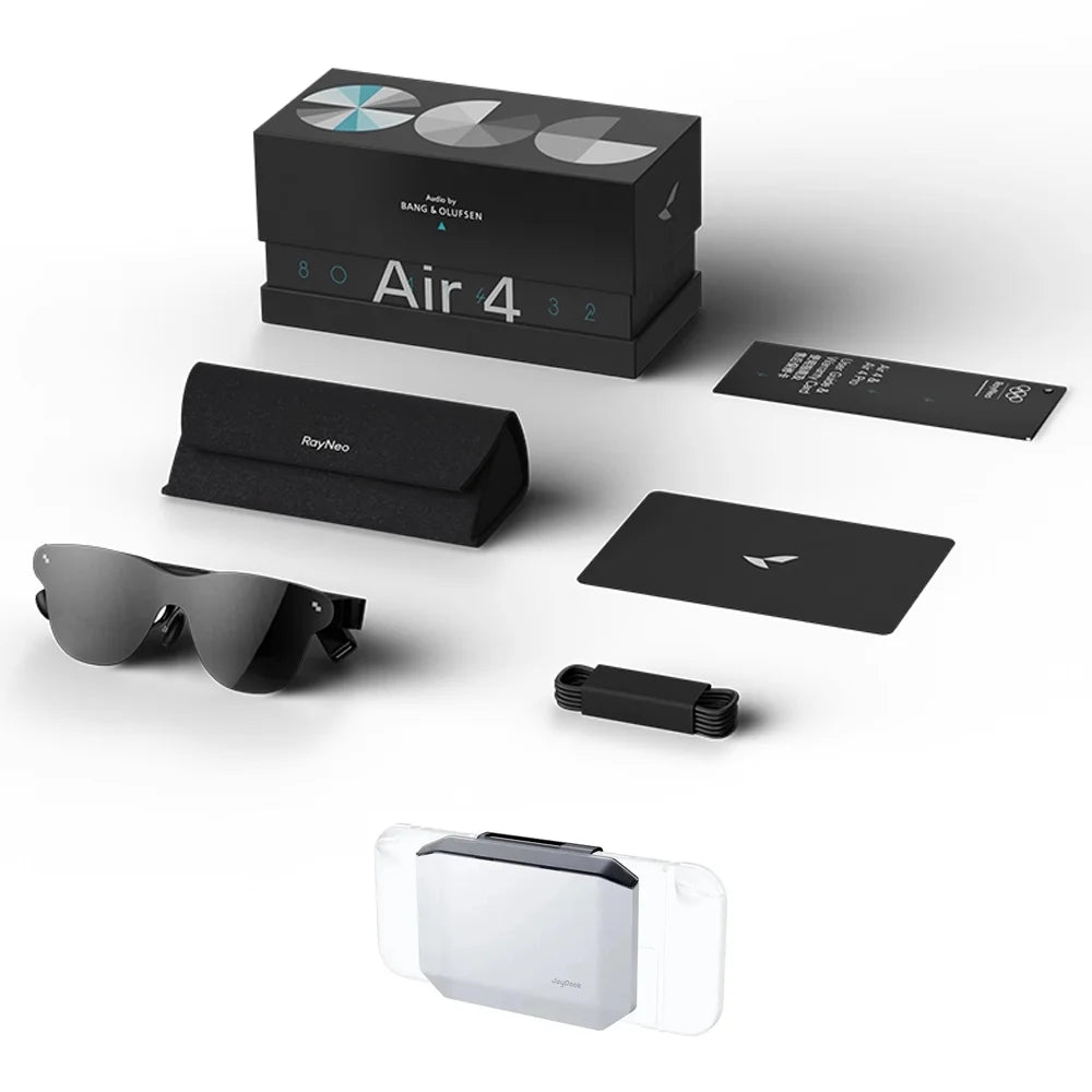 Rayneo Air 4/4 Pro AR Glasses 4K Video, HDR10, 135" Virtual Screen, Head-Mounted XR Support, Bluetooth, DP Compatible
