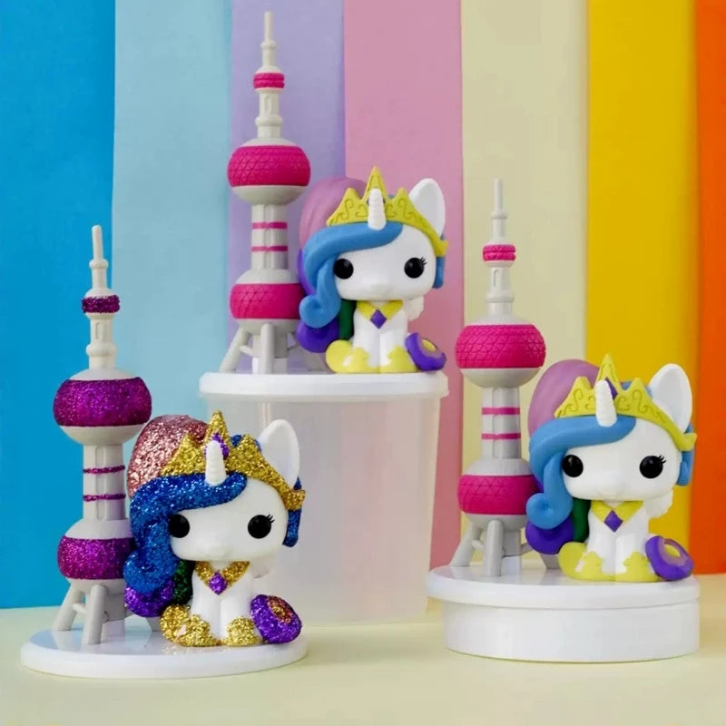 Genuine Funko Pop Mystery My Little Pony Oriental Pearl Tower Shanghai Exclusive Blind Box Co-branded Princess Celestia Figure