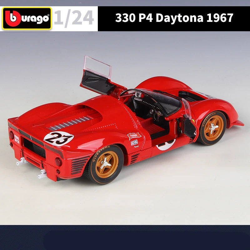 1:24 Ferrari 330 P4 Daytona 1967 Alloy Track Racing Car Model Diecasts Metal Sports Car Vehicles Model Simulation Kids Toys Gift