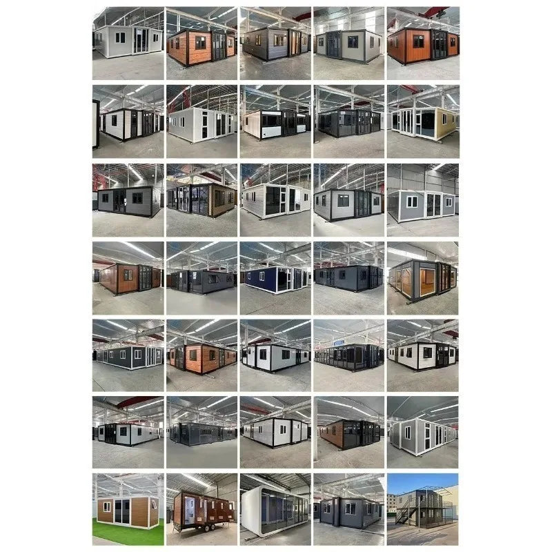 20ft Wood Nordic Folding Container House 2 Bedroom Prefab Tiny Home with Bathroom Easy Assembly for Outdoor Camping