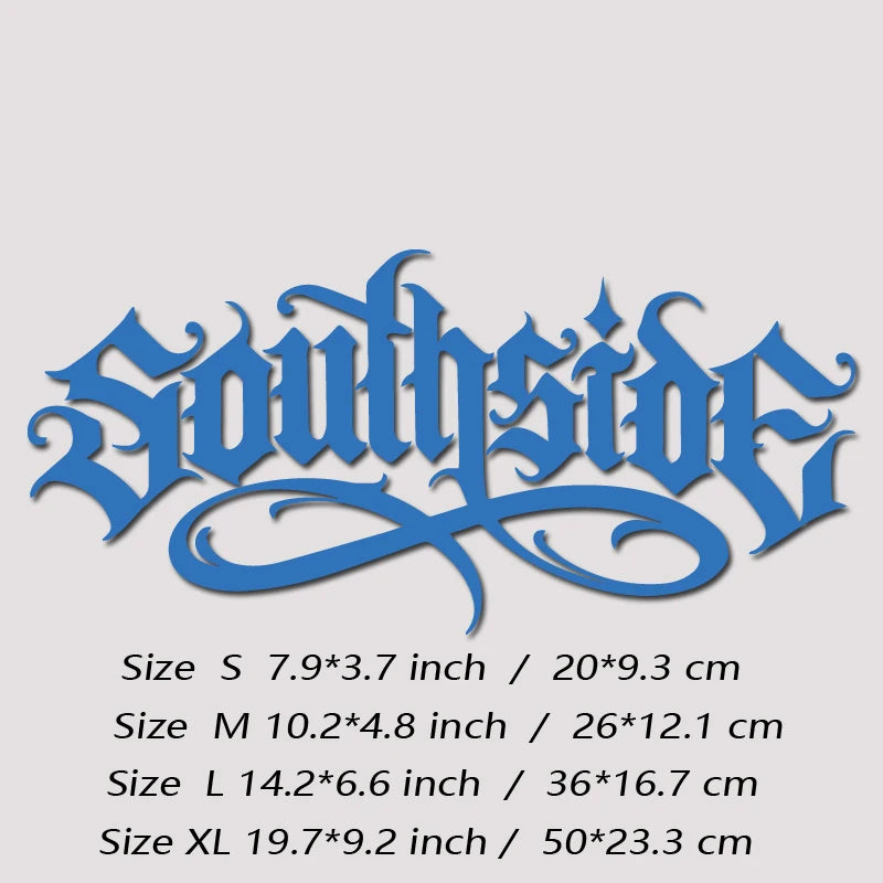 Southside High-Quality Waterproof Car Decal Unique Font Personalized Auto Sticker for Vehicle Decoration