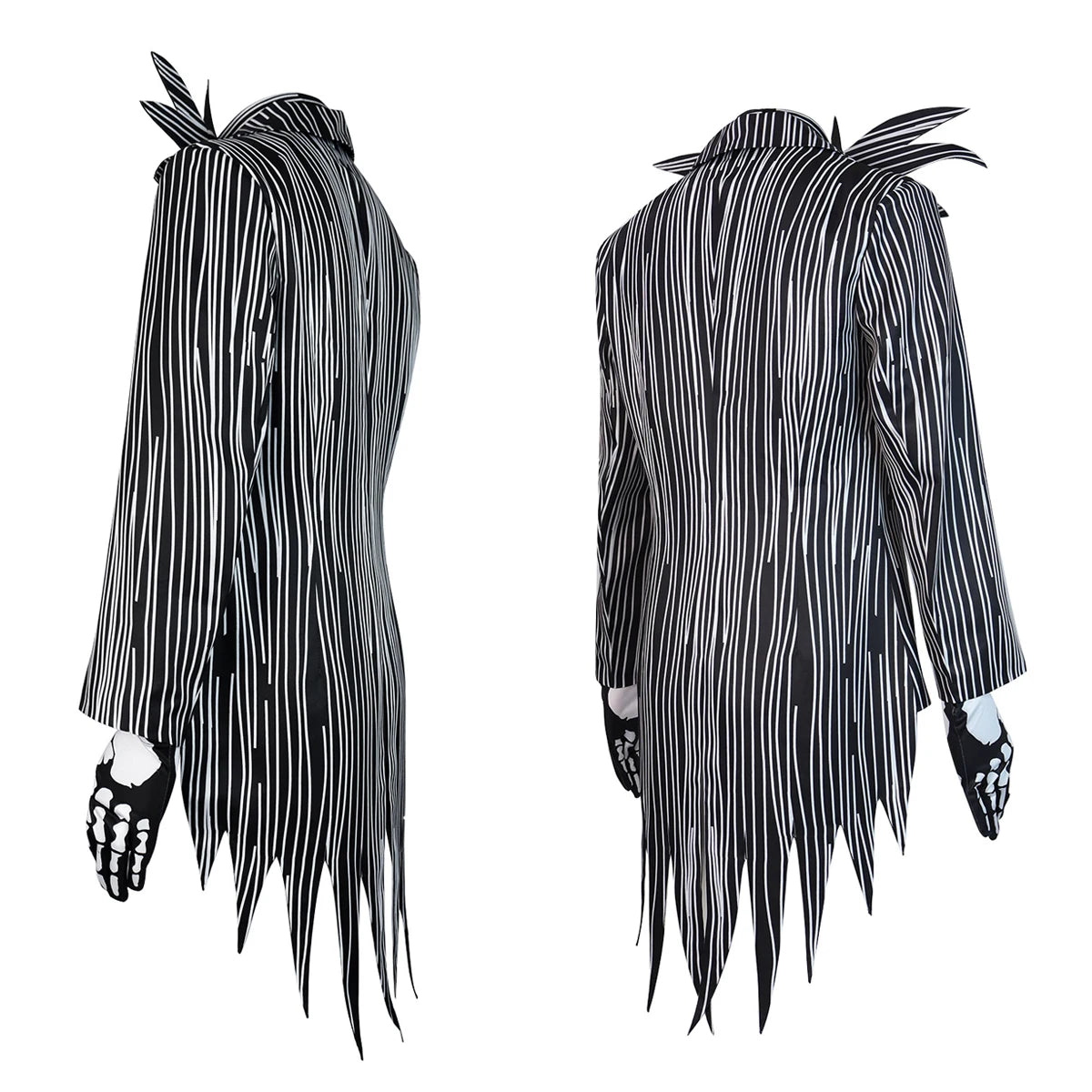 Jack Skeleton Skellington Costume With Bowtie Skeleton Nightmare Suit Before Christmas Halloween Cosplay for Adult Men