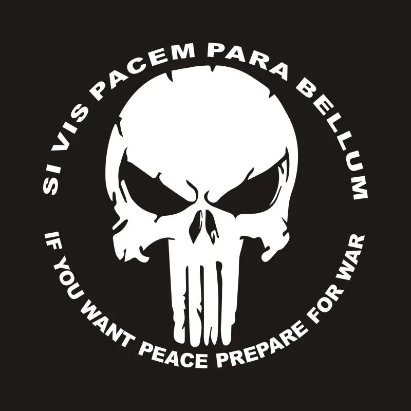 New Design Skull Car Sticker Punisher Decor Motorcycle Decal Vinyl Decorative Accessories Waterproof PVC, 16cm