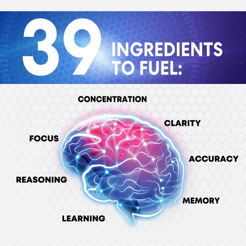 Brain Supplement-Promotes Brain Health, Enhances Focus, Memory and Mental, IQ, Improves Thinking Skills