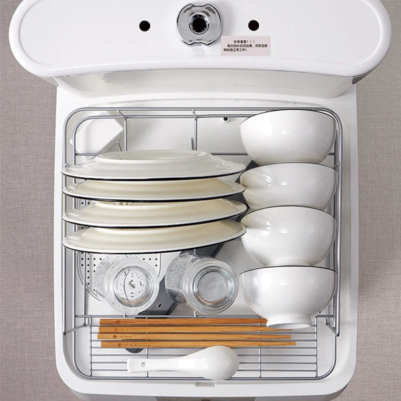 Transparent Household Countertop Mini Dishwasher, Portable Smart Automatic High-Temperature Dishwasher
